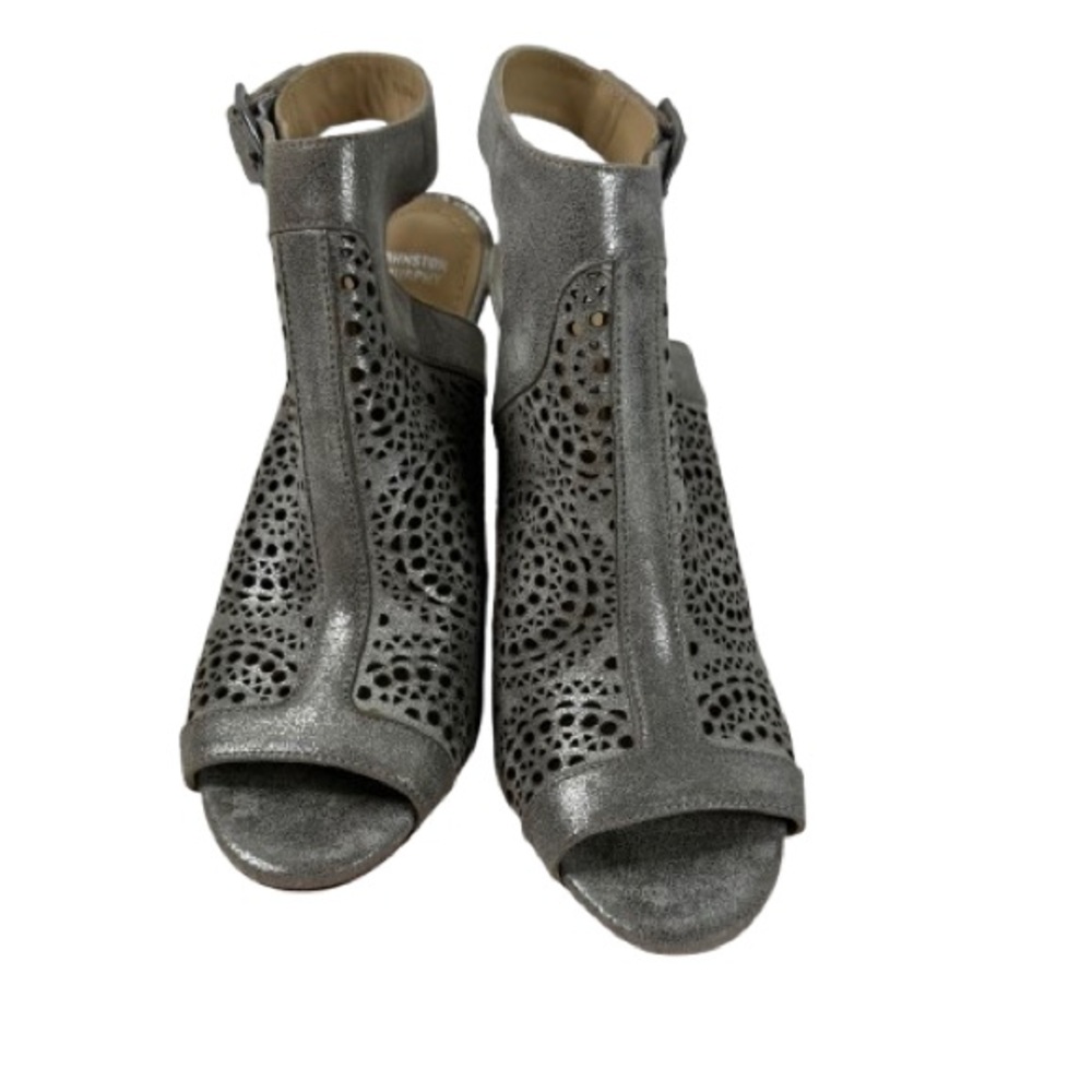 Elegant Metallic Gray Women's Sandals